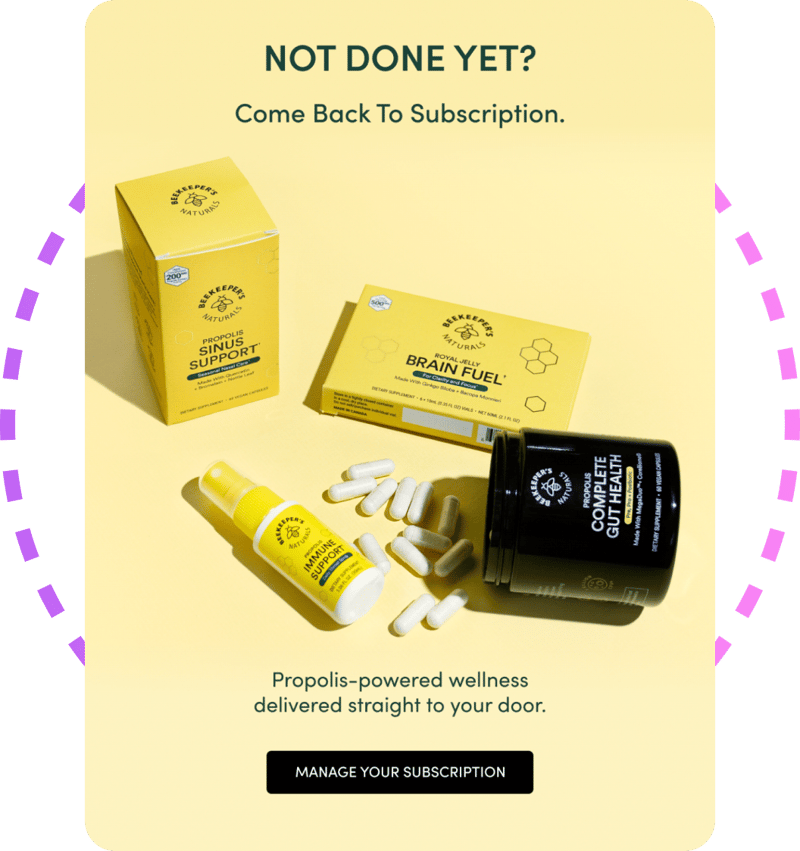 Beekeeper's Naturals winback email